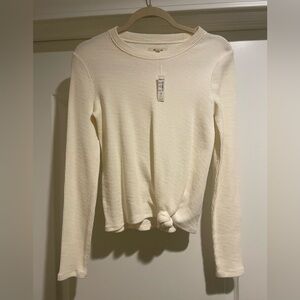 Madewell Cream Long Sleeve Tee